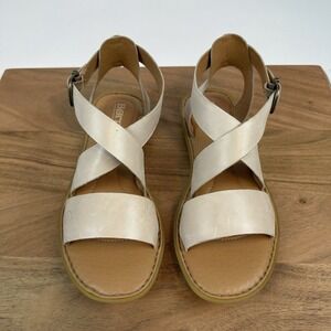 New Womens Born Neil Natural Cancun Leather‎ Gladiator Sandals Size 7 M